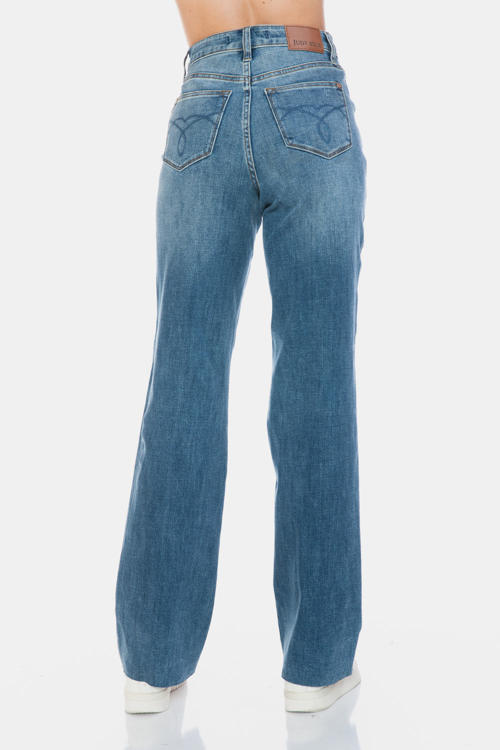 Judy Blue - Tummy Control Cut Raw Hem Straight Jeans - Size: 0-24W