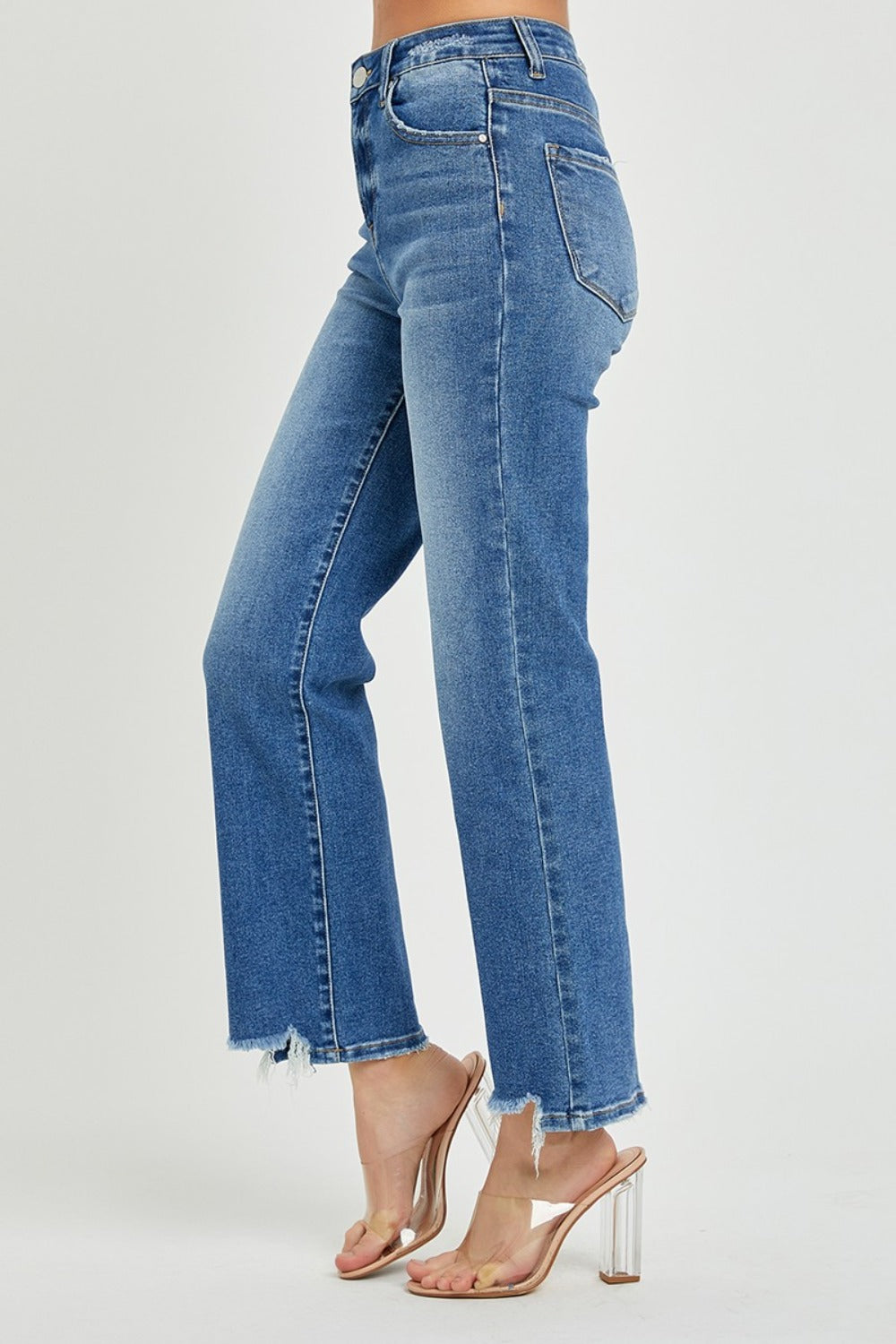 RISEN - High Rise Straight Jeans