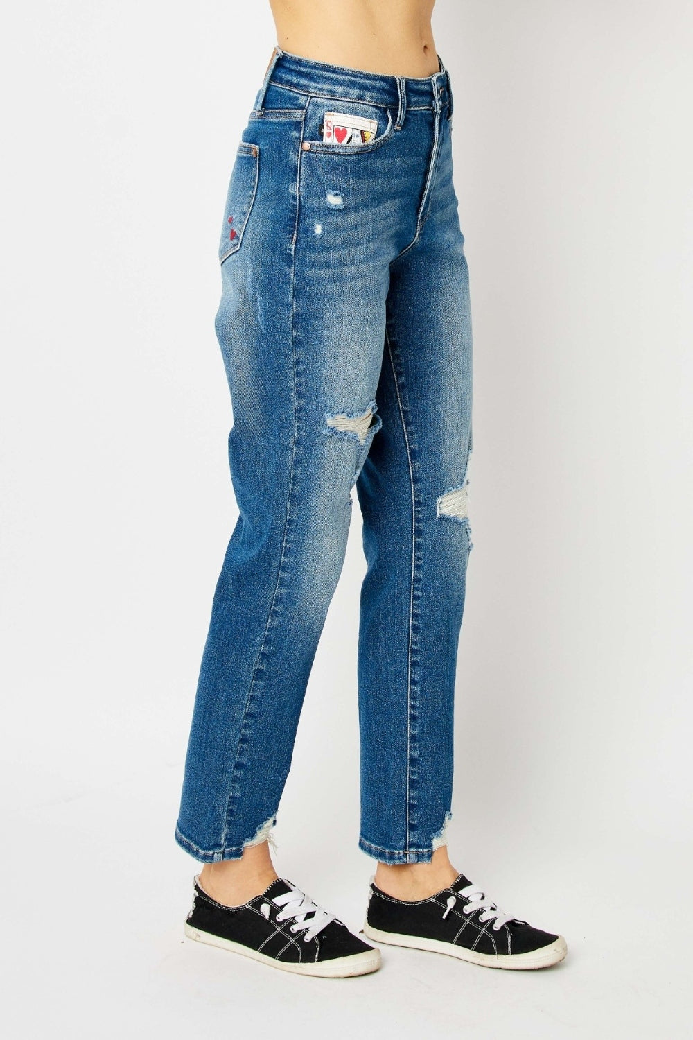 Judy Blue - Distressed Slim Jeans - Size: 0-24W