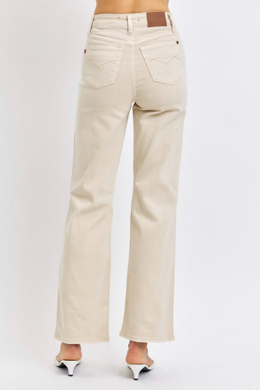 Judy Blue - High Waist Distressed Wide Leg Jeans - Size: 0-24W