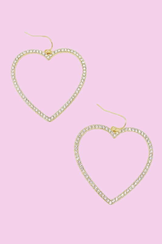 My Precious Heart Earrings, Gold - Valentine's Day Accessories