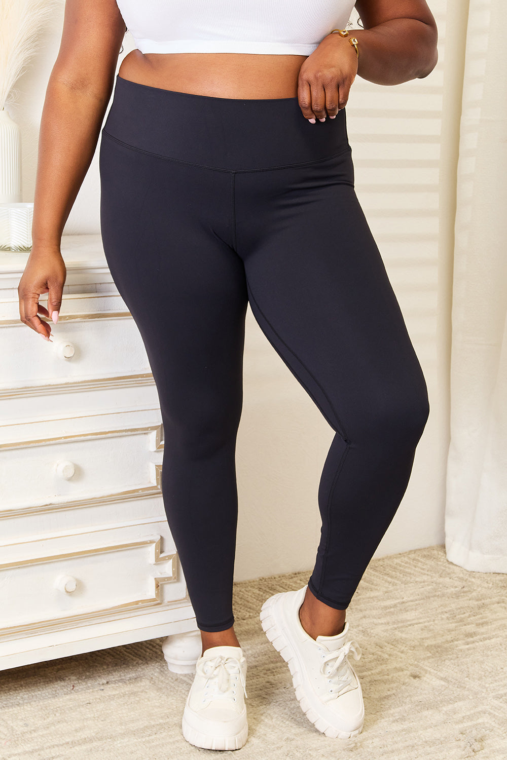 Double Take - Wide Waistband Sports Leggings - Size: S-2XL