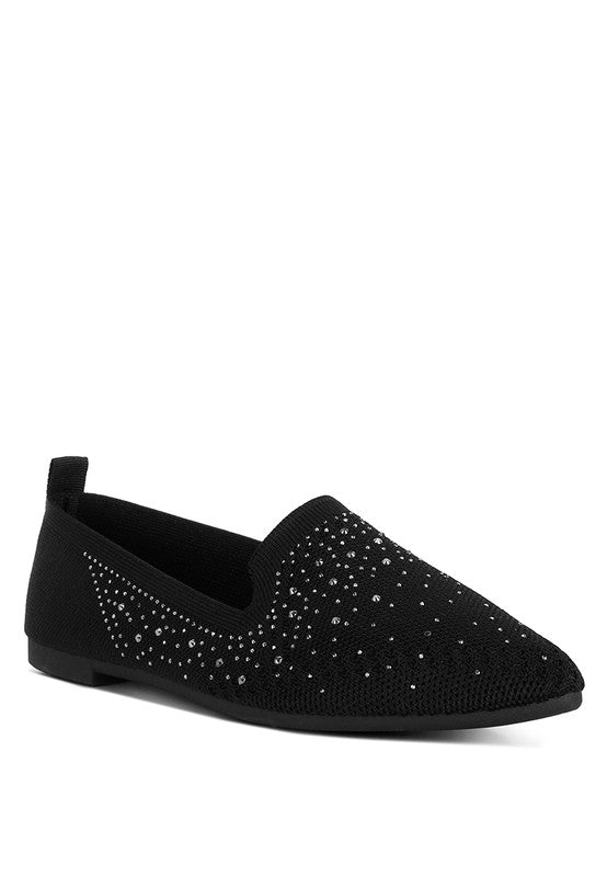 London Rag - Abedi Rhinestone Embellished Pull Tab Loafers