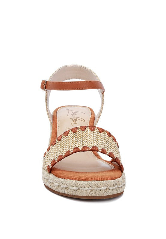 London Rag - Lucas Raffia Wedge Heel Espadrilles