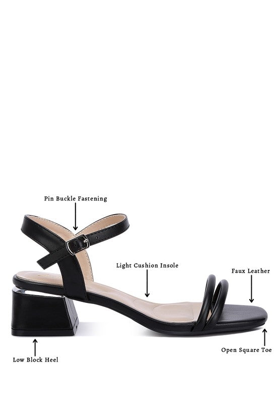 London Rag - Sulein Ankle Strap Low Block Heels