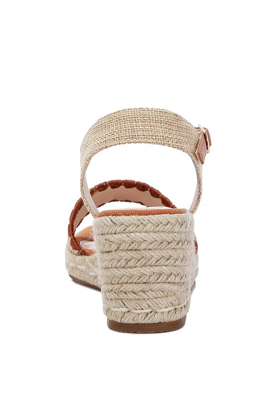 London Rag - Lucas Raffia Wedge Heel Espadrilles