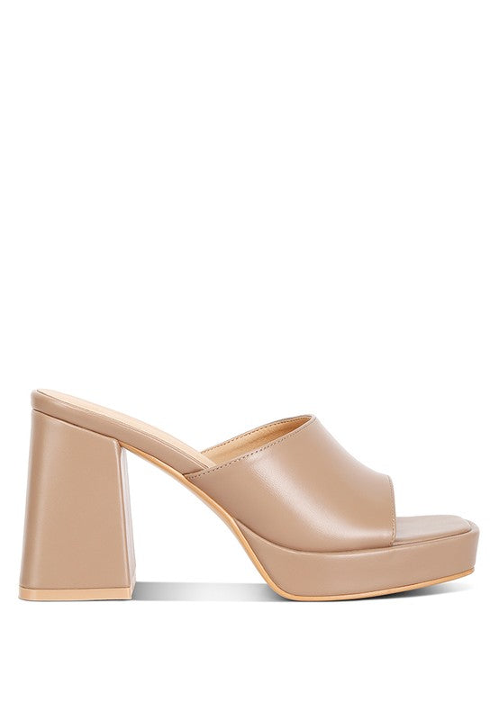 London Rag - Flexes Flared Block Heel Sandals