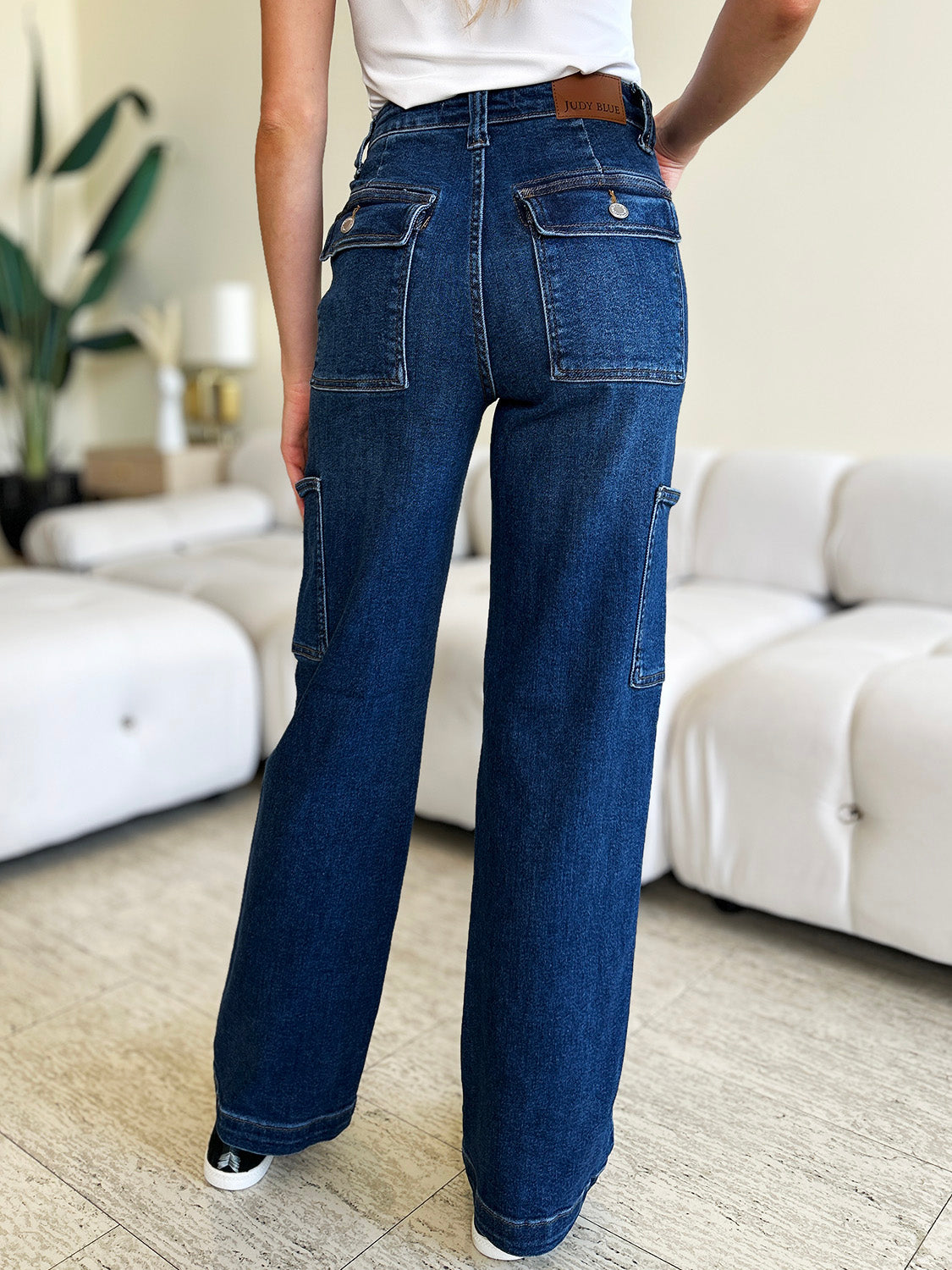 Judy Blue - High Waist Straight Cargo Jeans - Size: 0-24W