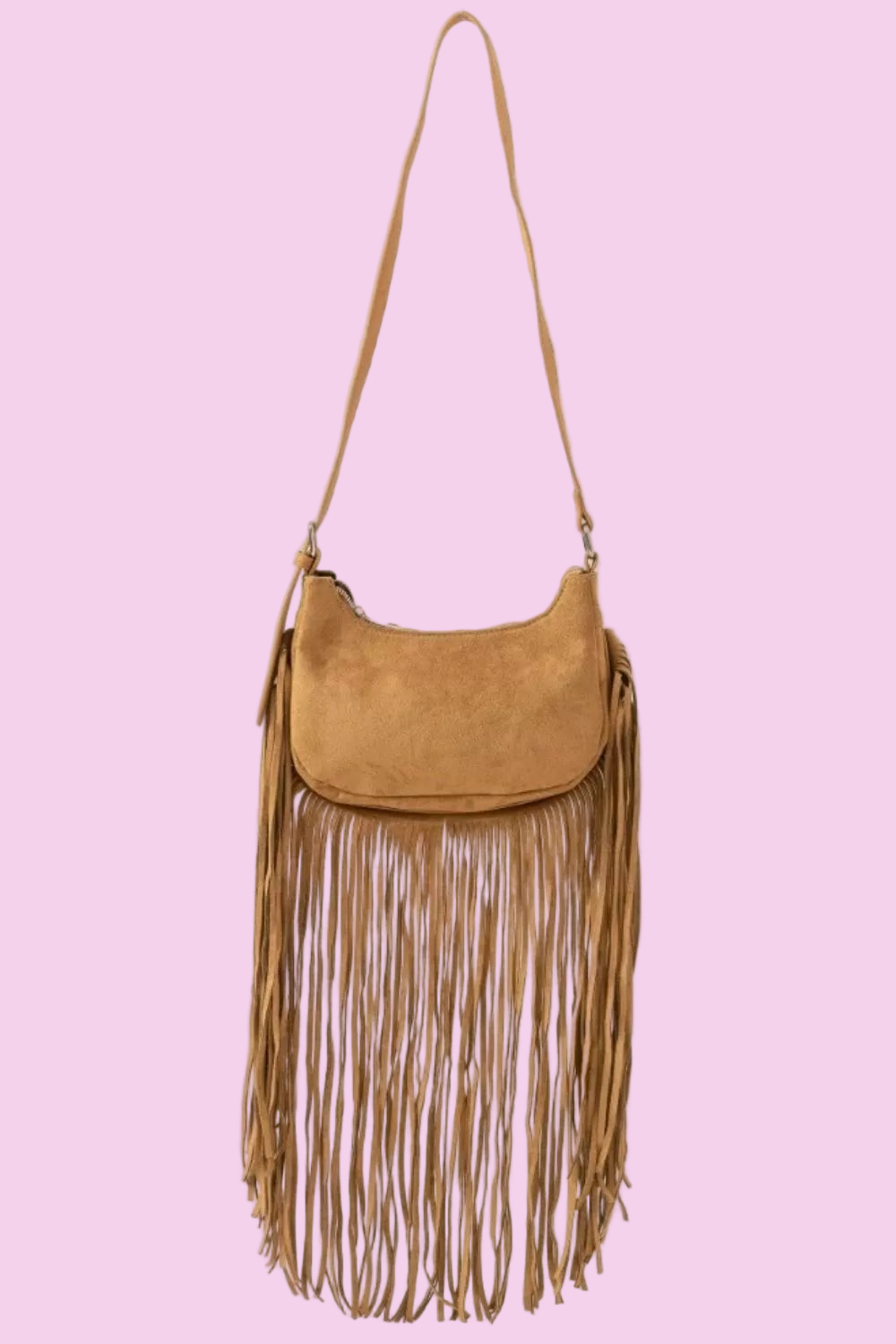 Fame - Suede Fringe Crossbody Bag
