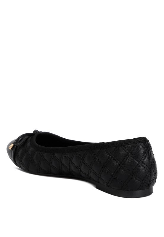 London Rag - Naoki Quilted Faux Leather Ballerinas