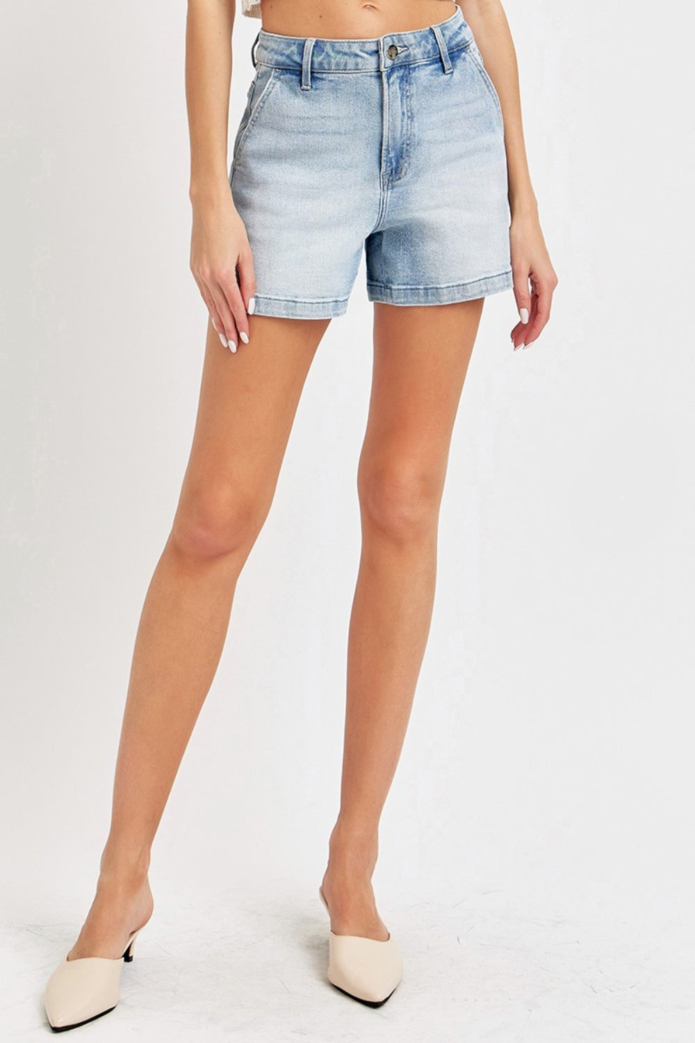 Risen - High Rise Denim Shorts - Size: S-3XL