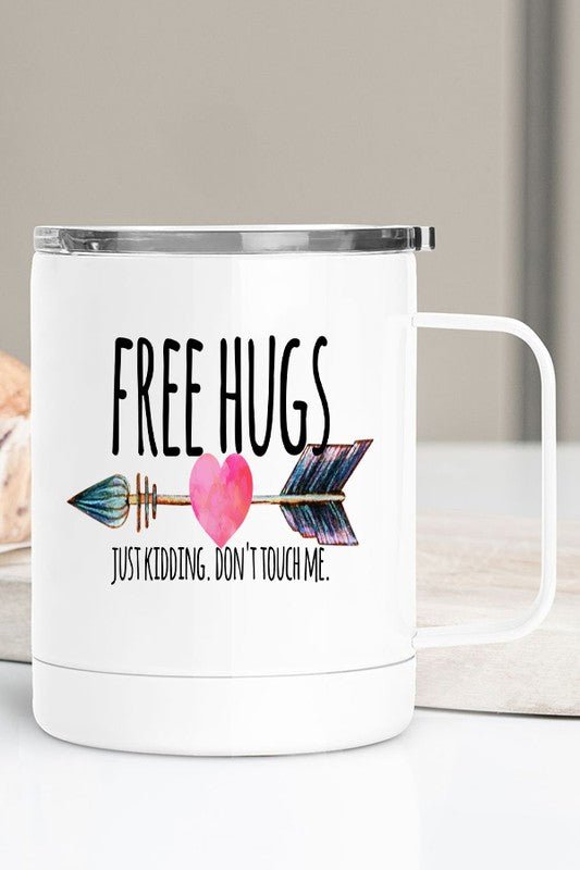 "Free Hugs" Heart Arrow Travel Mug - Sweet PEA & Me Boutique