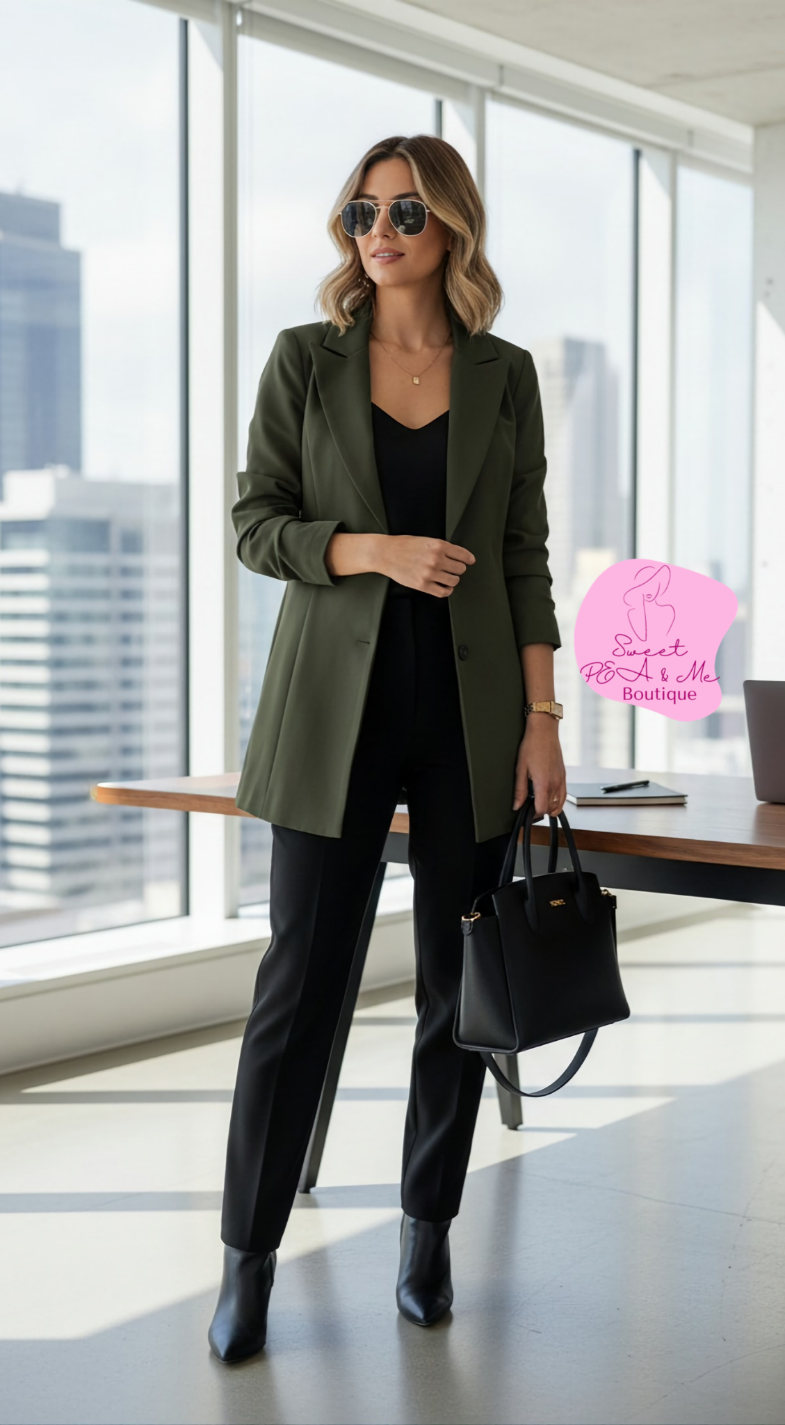 BiBi - Single Breasted Peaked Lapel Blazer - Size: S-XL