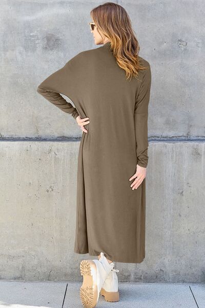 Basic Bae - Open Front Long Sleeve Cover Up w/ Color Options - Size: S-3XL