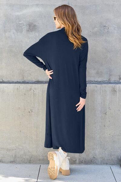 Basic Bae - Open Front Long Sleeve Cover Up w/ Color Options - Size: S-3XL