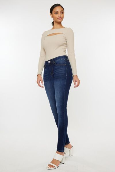 Kancan - Mid Rise Gradient Skinny Jeans