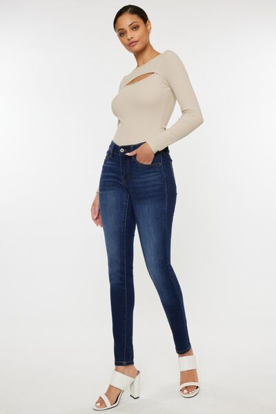 Kancan - Mid Rise Gradient Skinny Jeans