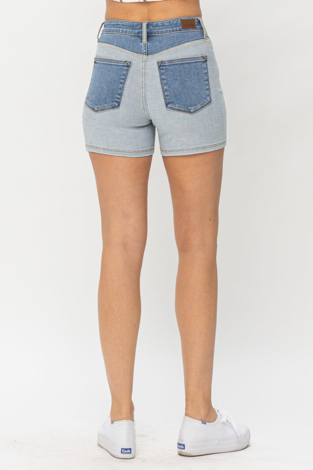 Judy Blue - Color Block Denim Shorts Size: S-3XL