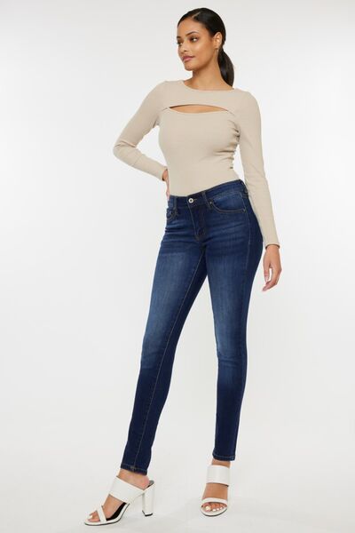 Kancan - Mid Rise Gradient Skinny Jeans