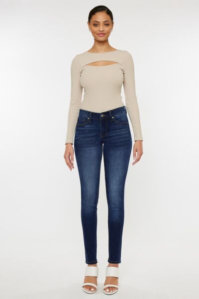 Kancan - Mid Rise Gradient Skinny Jeans