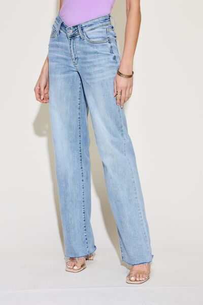 Judy Blue - V Front Waistband Straight Jeans - Size: 3-24W