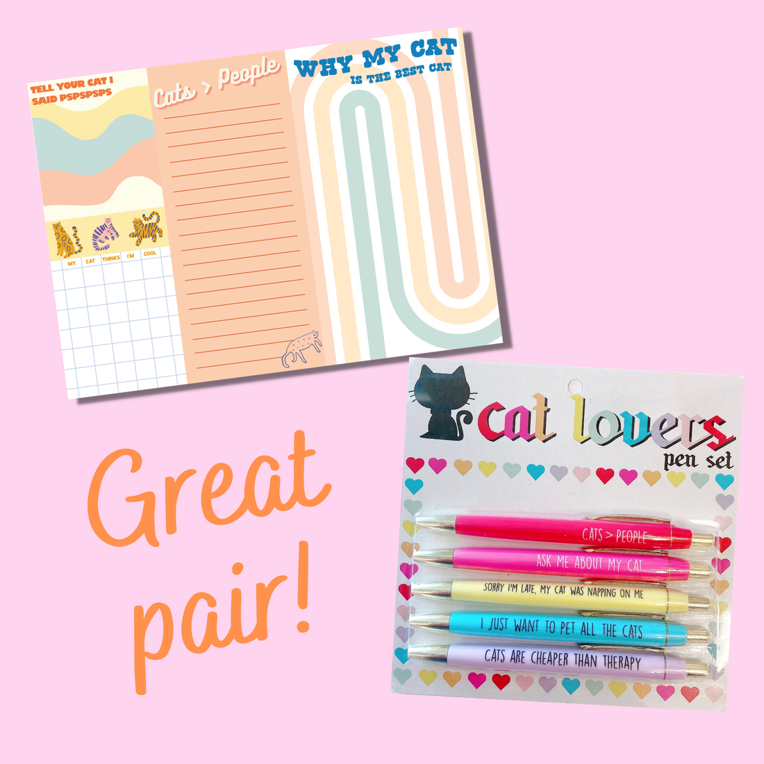 Cat Lovers Notepad Set